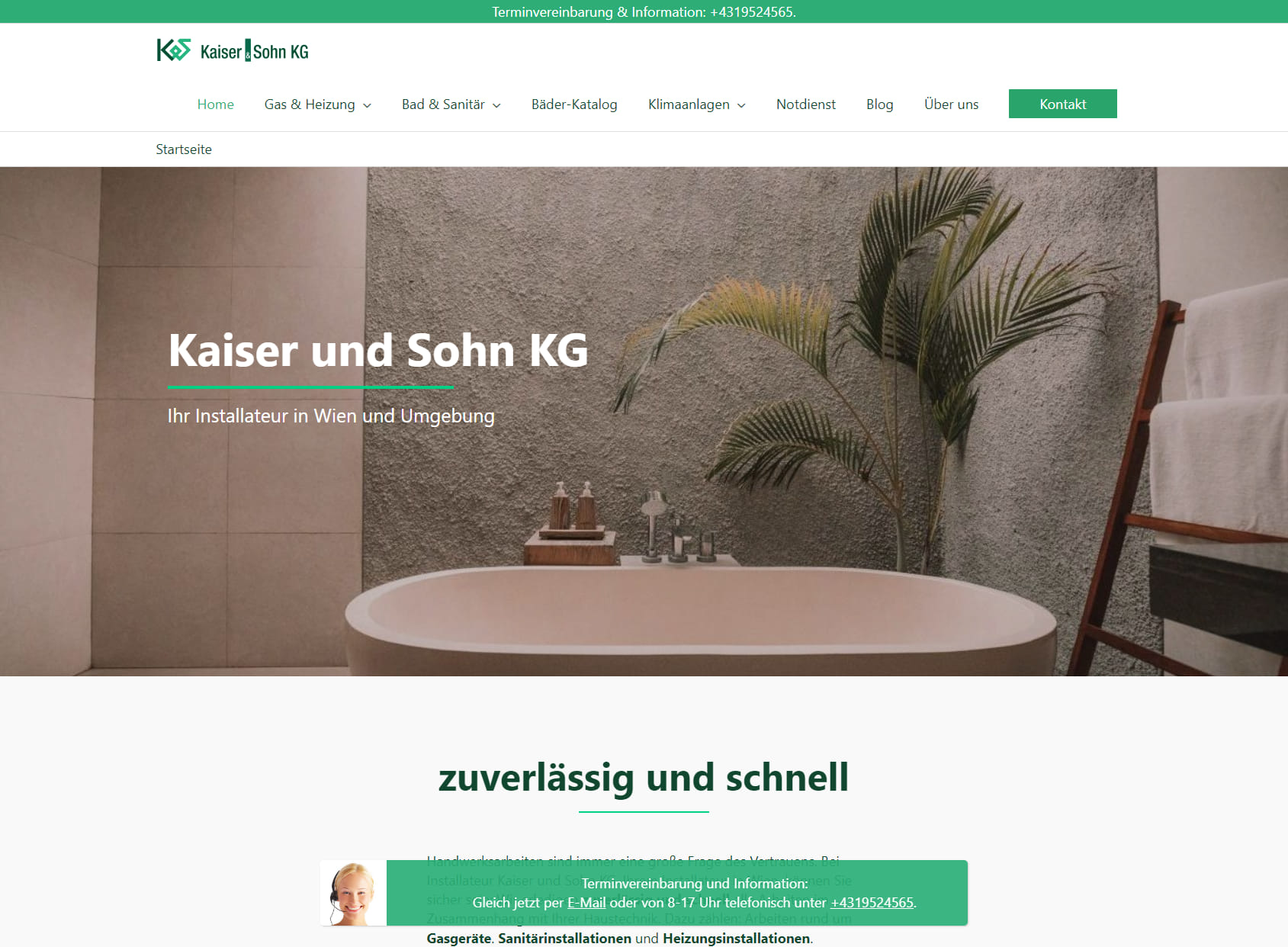 Installateur Kaiser & Sohn KG - Thermenwartung - Installationen