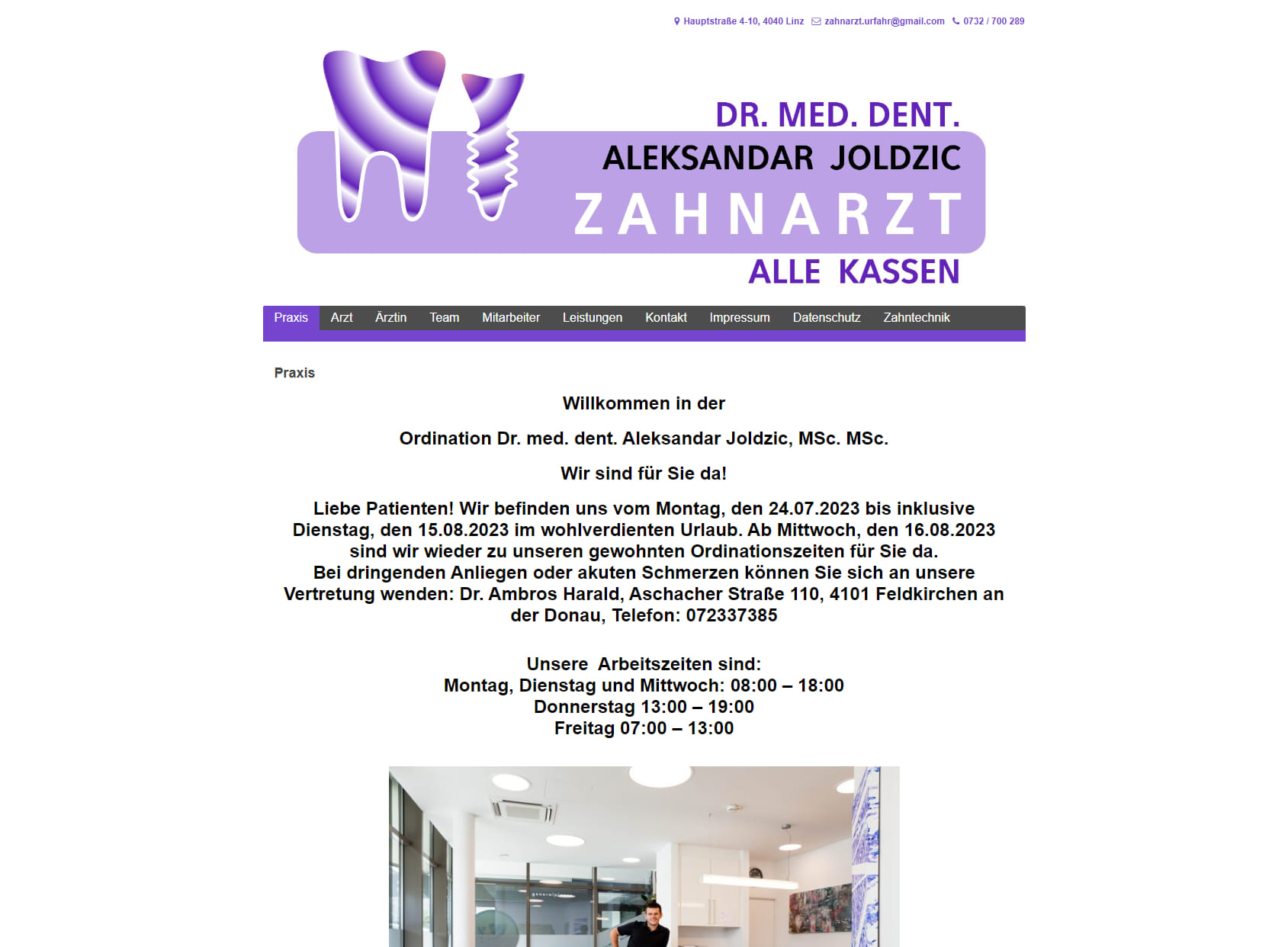 Dentist Dr. Aleksandar Joldzic