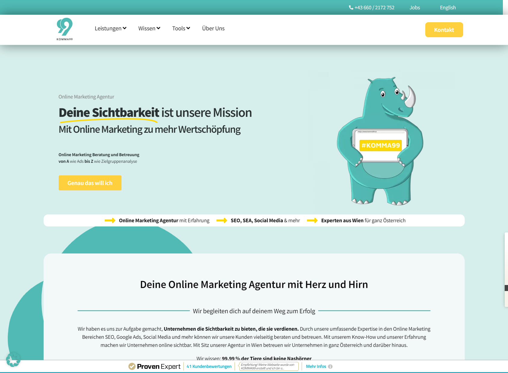 KOMMA99 Onlinemarketing Agentur Wien - SEO, SEA, Website- & Webshoperstellung