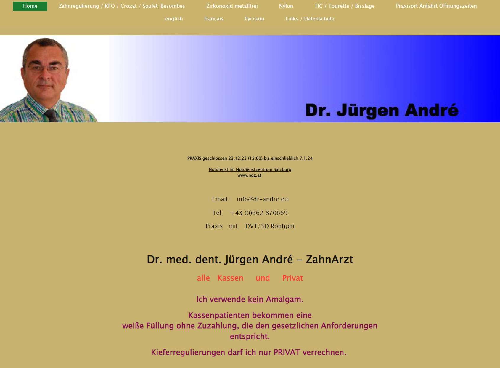 Dr. Jürgen André - ZahnArzt, Стоматолог, DDS, chirurgien-dentiste