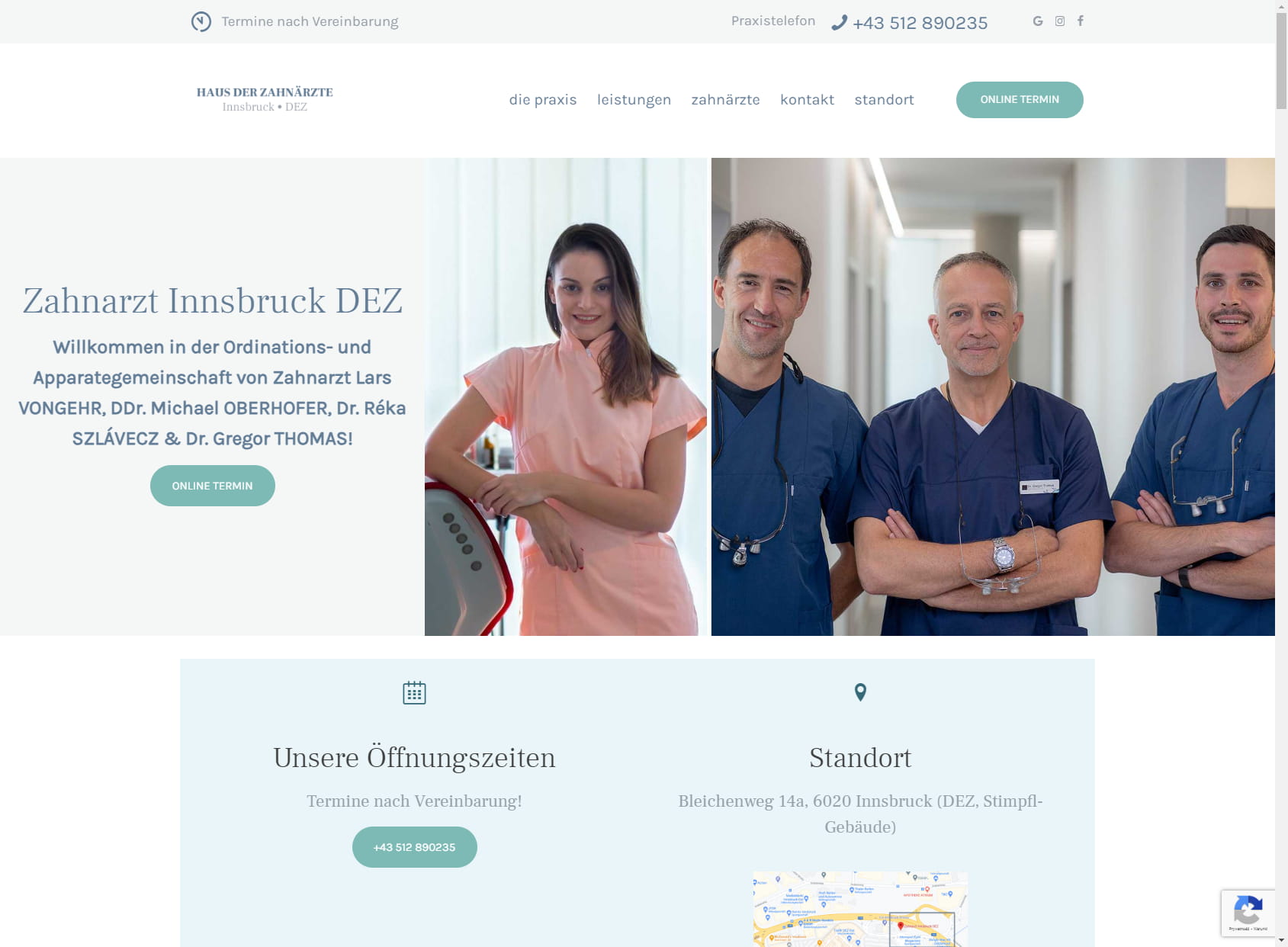 Zahnärztepraxis Innsbruck Dez - Zahnarzt Lars Vongehr, DDr. Michael Oberhofer, Dr. Réka Szlávecz, Dr. Gregor THOMAS